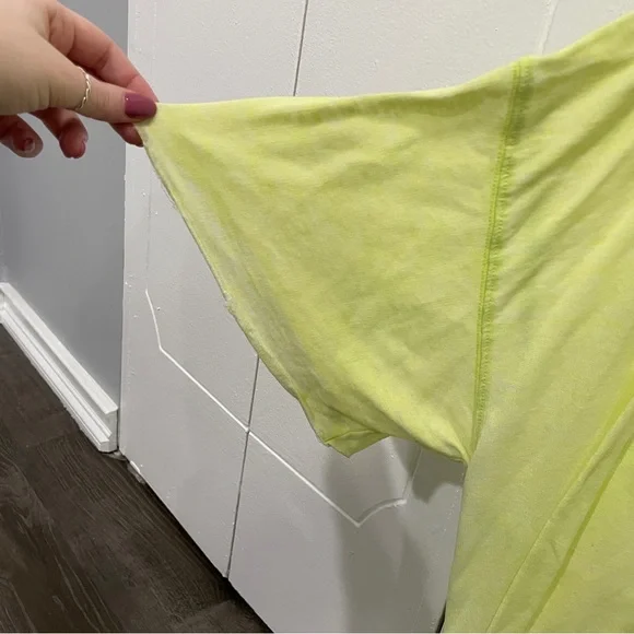 Free People Neon Yellow Cozy Cool Lounge T-Shirt - Picture 5 of 12